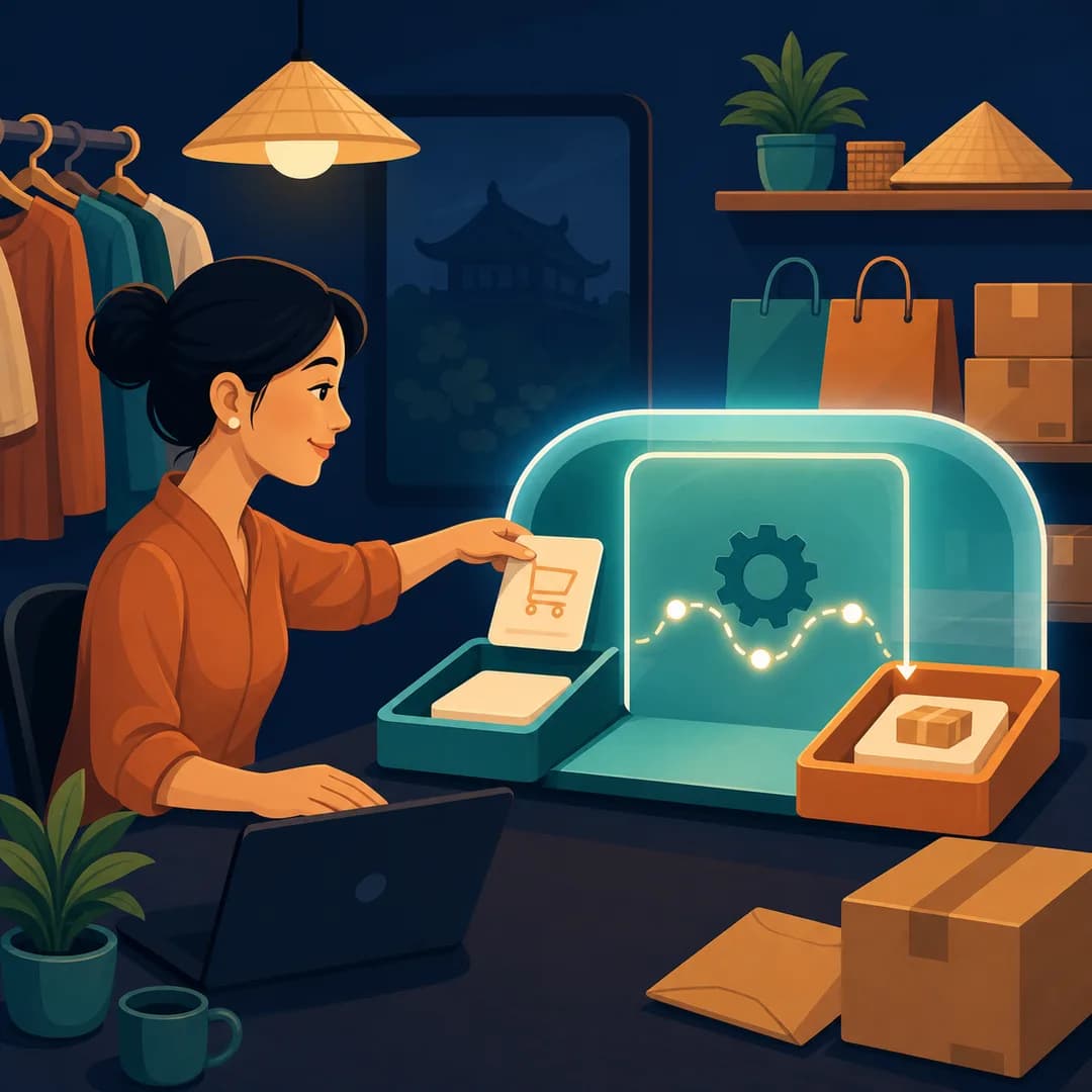 Người quản lý ngồi cạnh máy tính và theo dõi các trạm công việc số