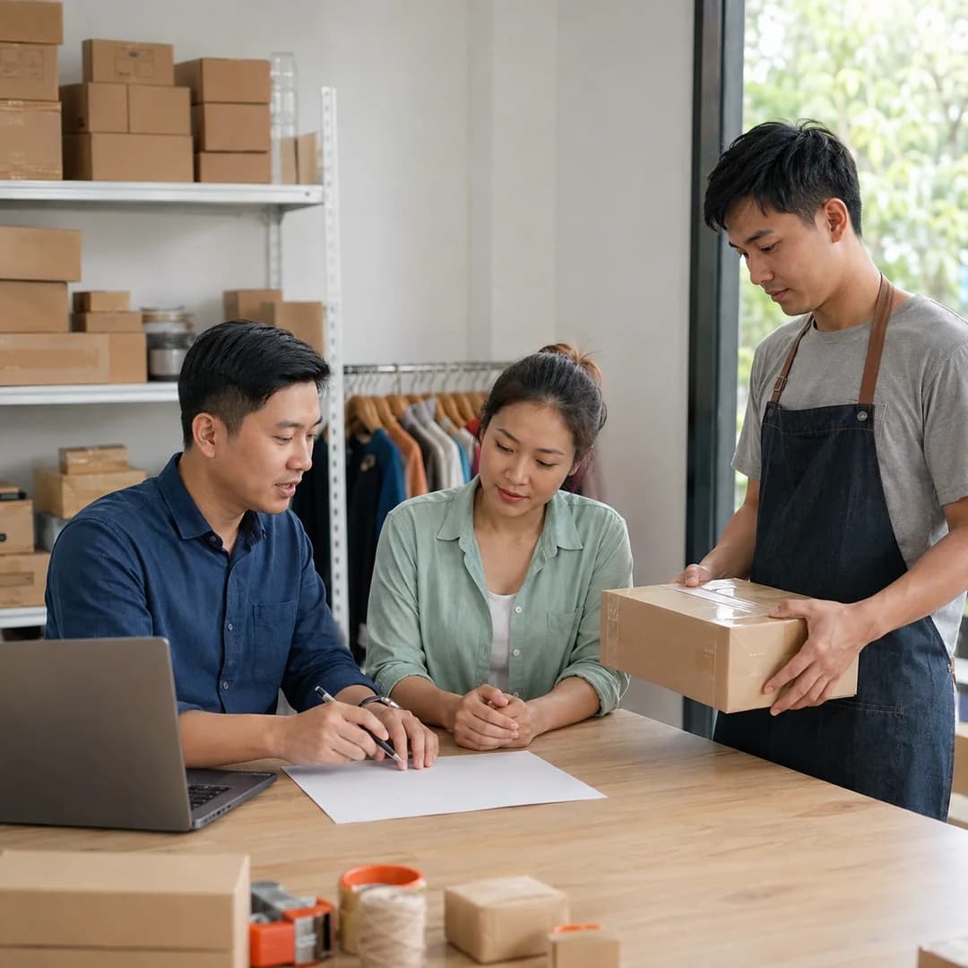 Chuyên viên A Tech Economy cùng chủ shop Việt Nam đặt mục tiêu về đơn đúng hàng chờ và ngoại lệ