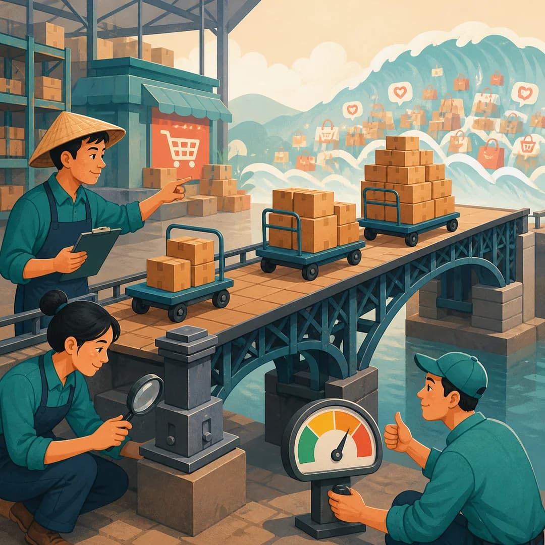 Đội ngũ thử các xe chở kiện hàng trên cây cầu trước một làn sóng đơn lớn