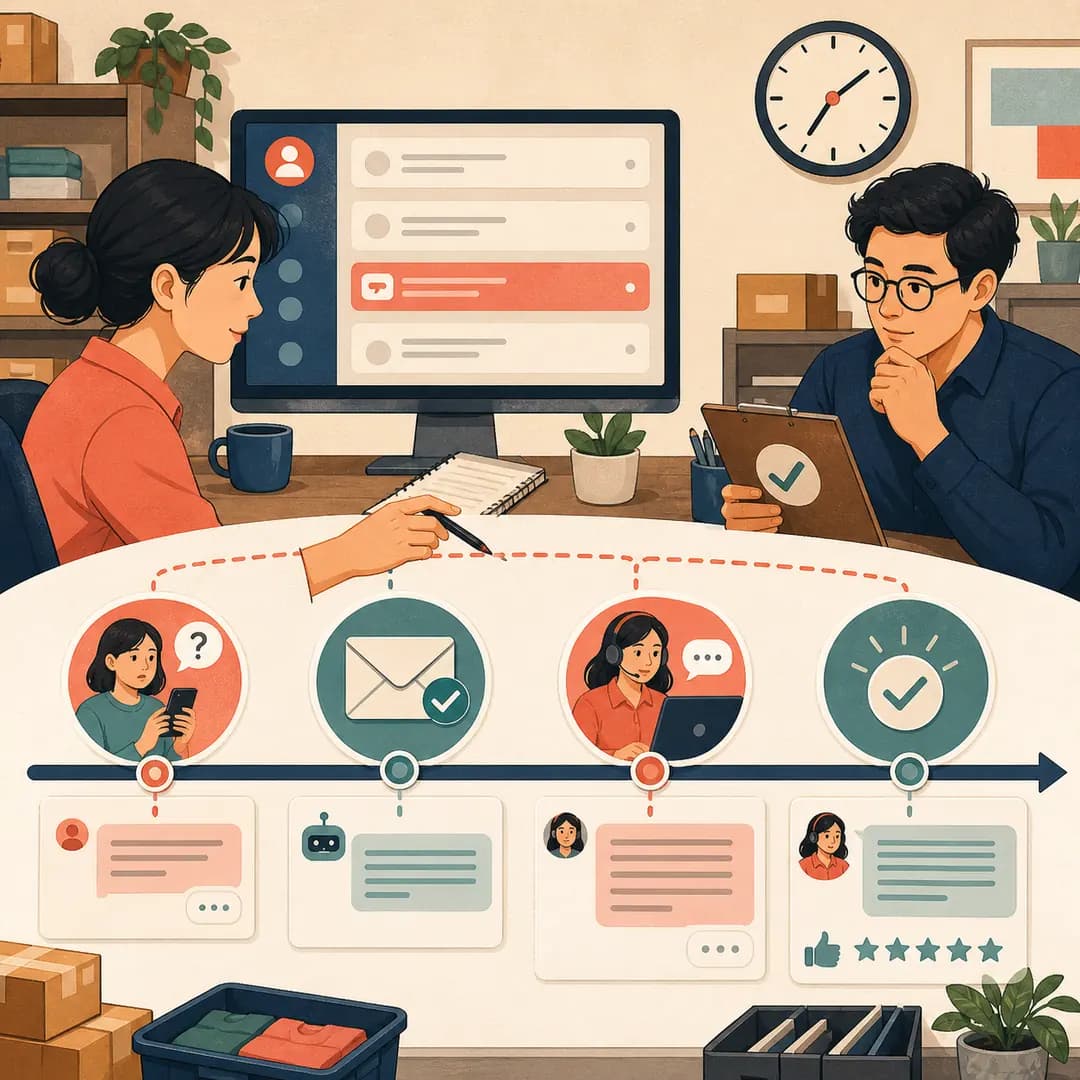 Nhân viên đo các mốc từ tin khách gửi đến câu trả lời hữu ích đầu tiên