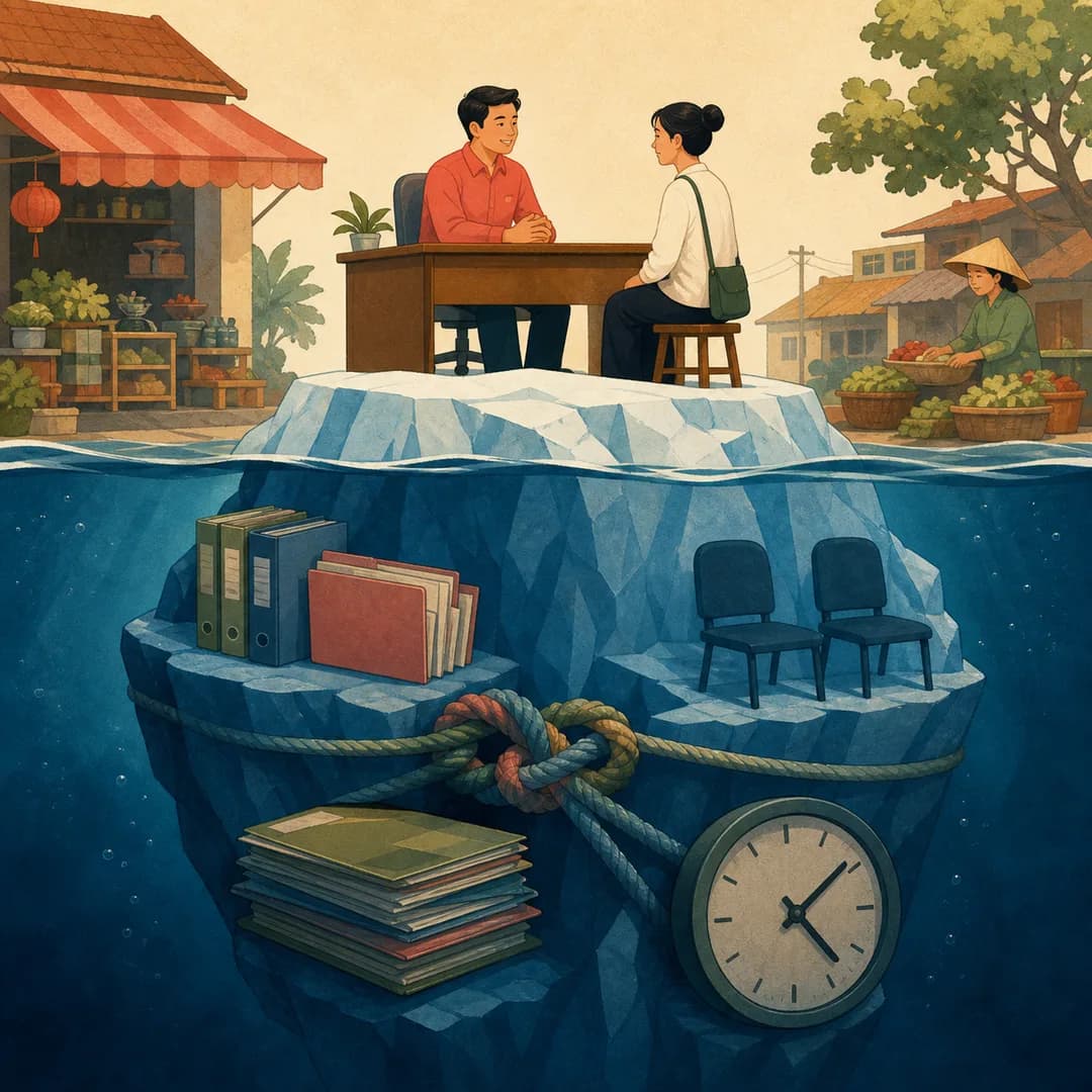 Bàn tuyển dụng nằm trên phần nổi của tảng băng còn nhiều chi phí nằm dưới mặt nước