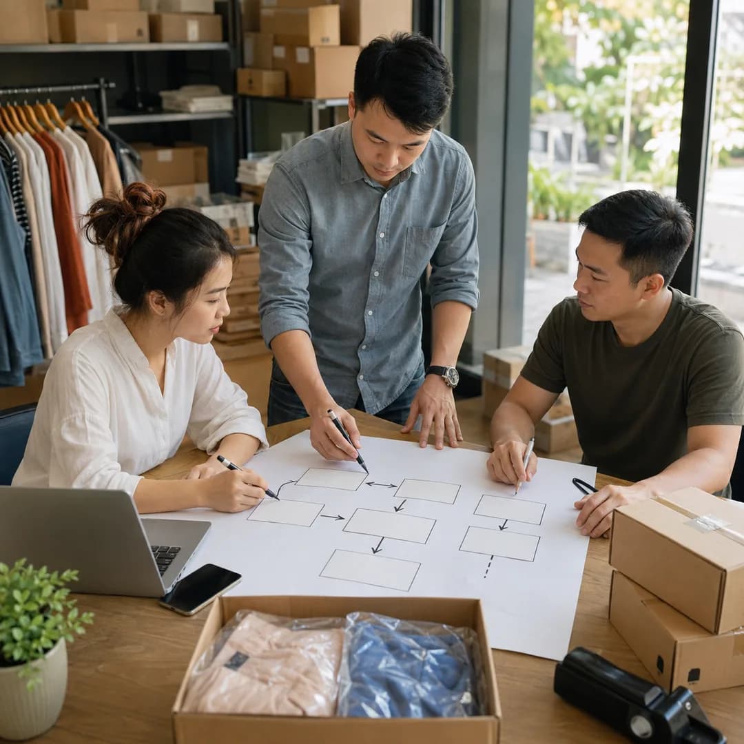 Đội vận hành Việt Nam vẽ luồng đơn đa kênh từ tiếp nhận đến đối soát