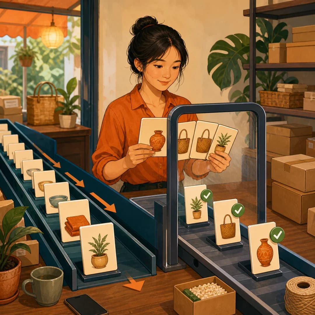 Nhân viên duyệt một thẻ quyết định sau khi Nhân sự số đã chuẩn bị nguồn và bản nháp