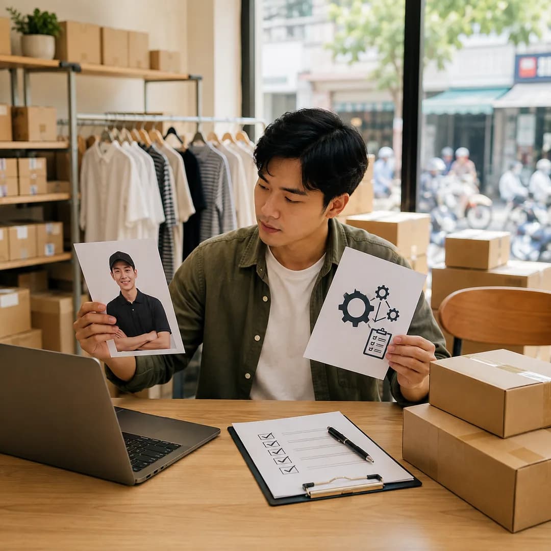 Chủ shop Việt Nam so sánh kế hoạch nhân sự thời vụ và tự động hóa trước mùa cao điểm